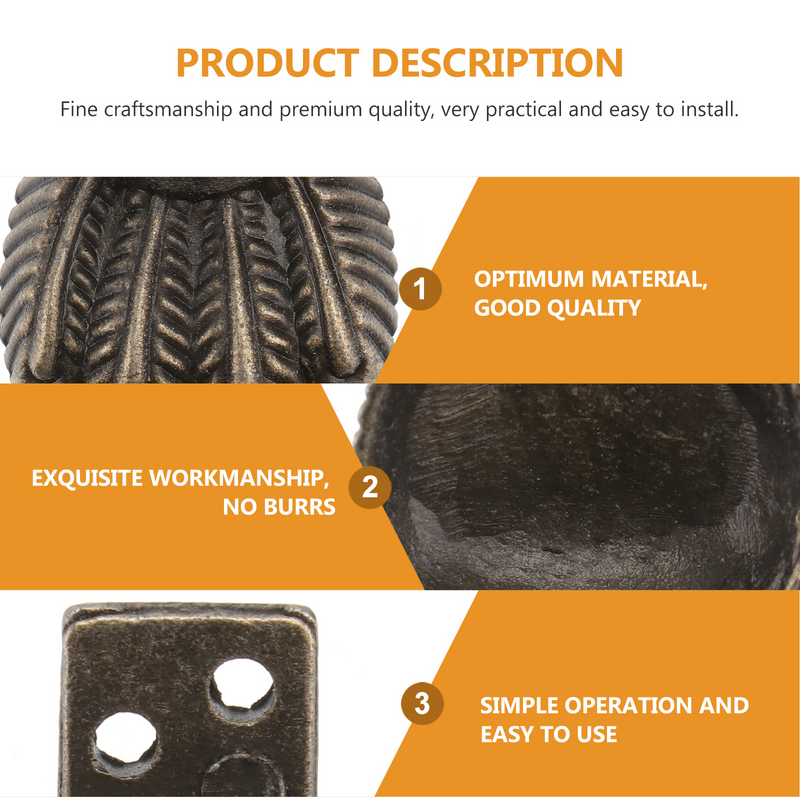 Wooden Box Foot Protector Padding Block Home Supplies Furniture Zine-alloy Base Anti-slip Premium
