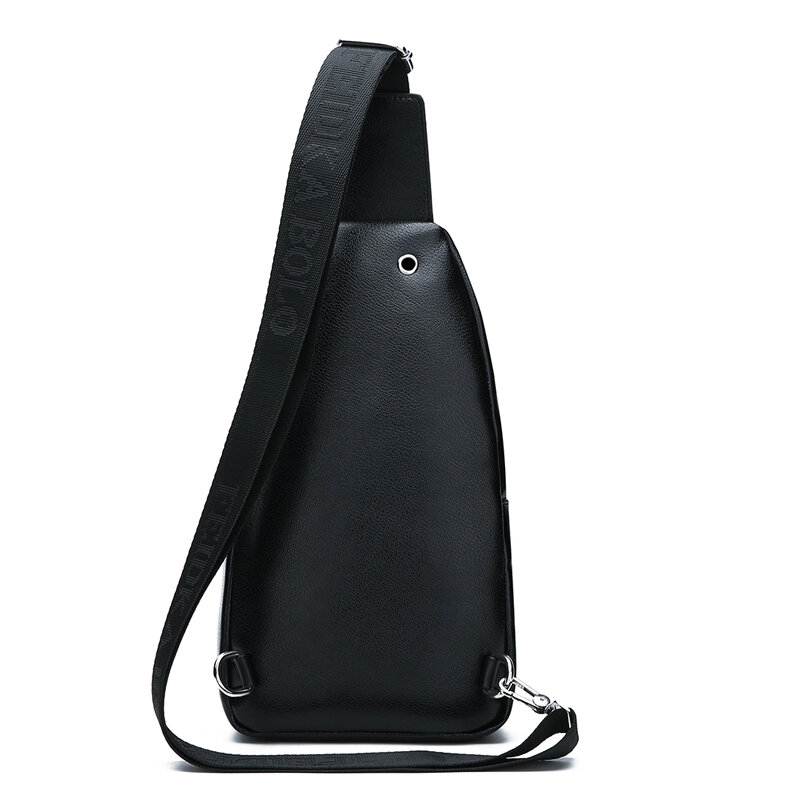 Luksusowy Design męska funkcjonalna torba na klatkę piersiowa moda na co dzień męska torba Crossbody wysokiej jakości PU skórzana torba na ramię nastolatka
