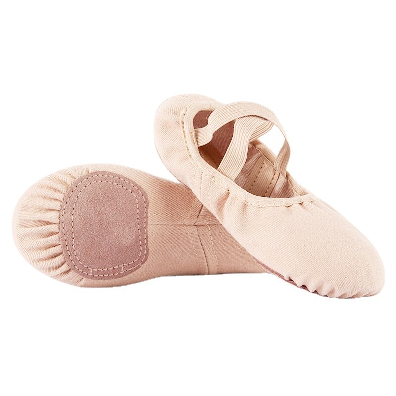 バレエトレーニング用の女性用ダンスシューズ,子供と大人のための柔らかい靴底のスリッパ