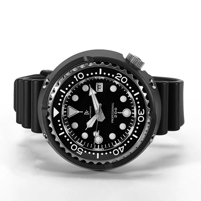 RDUNAE-Reloj clásico de titanio para hombre, accesorio de pulsera con mecanismo automático de zafiro, resistente al agua hasta 200m, modelo Emperor Can Diver NH35A