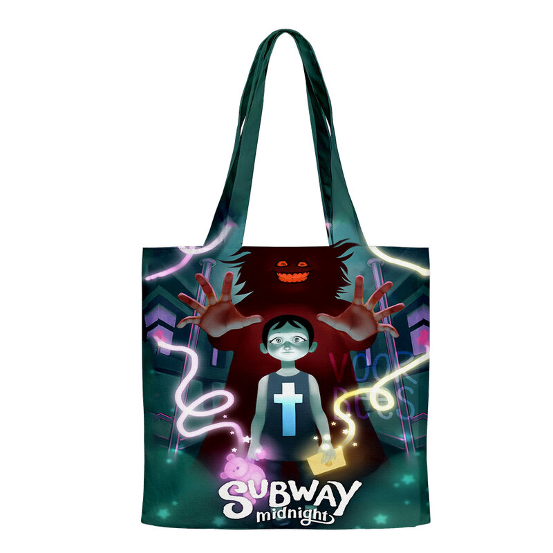 Subway Midnight Game Bag Shopping Bags Reusable Shoulder Shopper Bags Casual Handbag