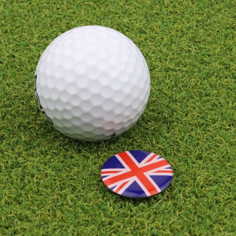 Fork Golf multifungsi, penanda bola Golf 4 in 1 magnetik paduan seng hijau