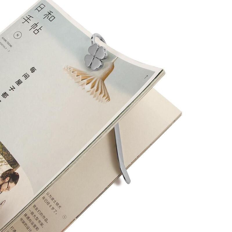 School Supplies Paper Clover Book Marks Metal Bookmark Bookmarks Books Holder