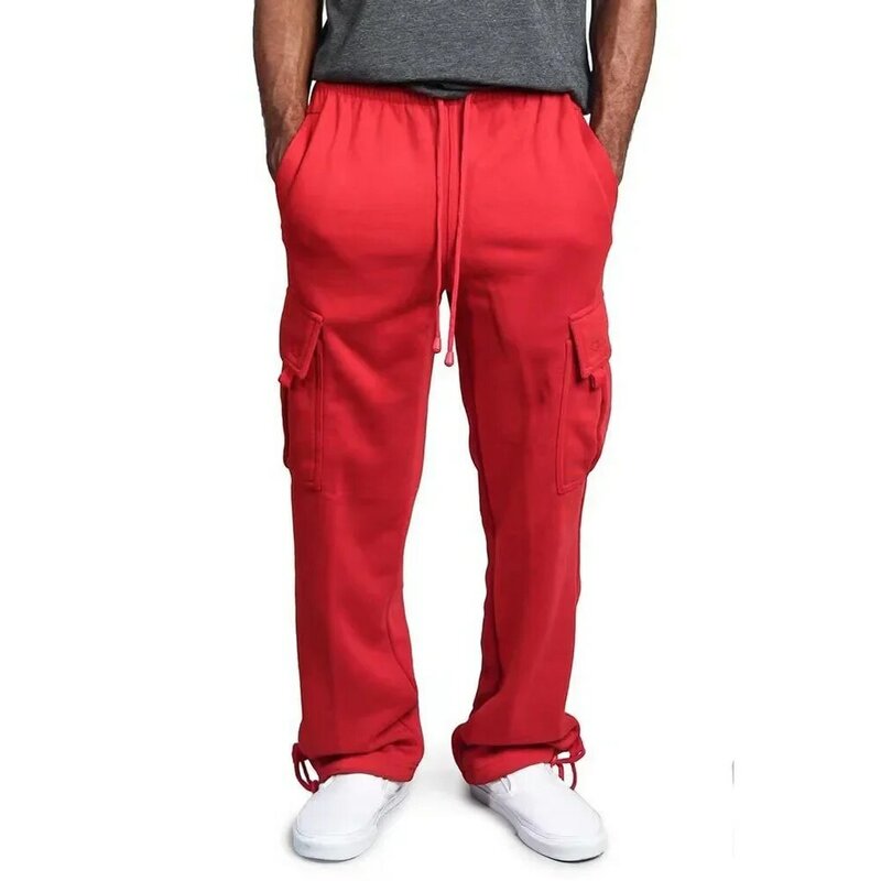 Pantalones de chándal de senderismo para hombre, ropa deportiva suelta informal, Hip Hop, transpirable, con múltiples bolsillos