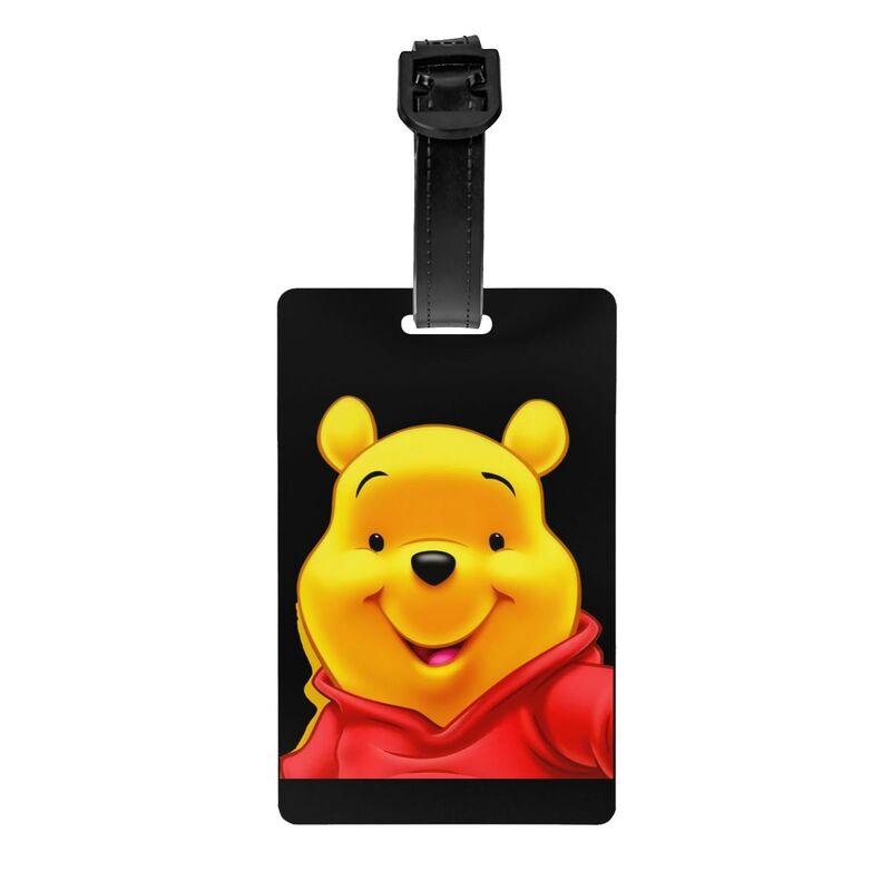 Etichetta personalizzata Winnie The Pooh bagaglio Cartoon Bear borsa da viaggio valigia Privacy Cover ID Label