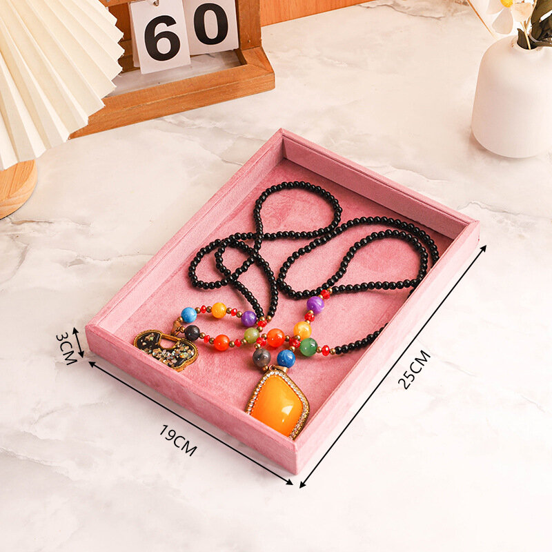 Pink Velvet Veries of New Jewelry Display Stand Necklace Pendant Earring Stud Display Rack Jewelry Exhibit Prop Dresser Ornament