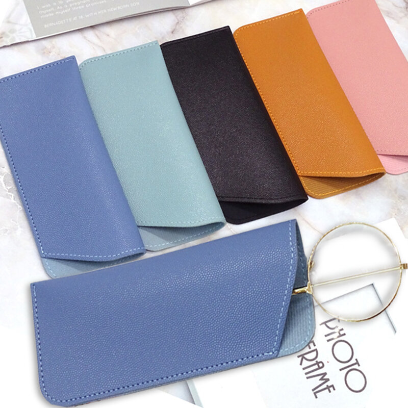 Colorful Glasses Bag PU Leather Portable Sunglasses Box Eyeglasses Storage Pouch Protector Case Bag packaging Accessories