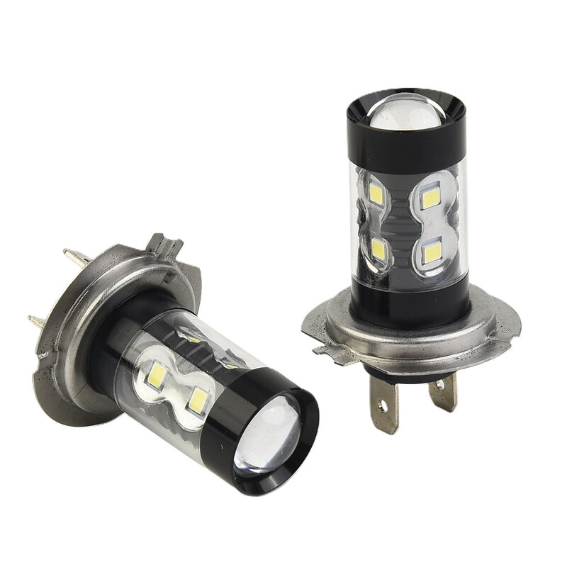 白色LEDフォグライト,高出力電球,耐久性,高品質ランプ,h7,6000k,dc 9v-36v,drl