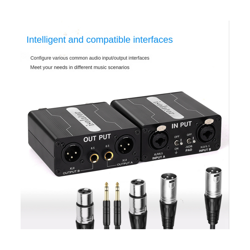 GX200 аудио изолятор двухканальный 6,5 XLR микшер аудио изолятор ток звук шум микшер микрофон общий заземляющий фильтр