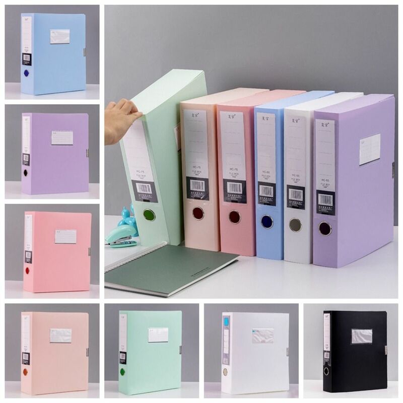 Morandi Color A4 File Organizer Box, Multifuncional, Dustproof, Desktop Storage Box, Espessamento PP Plastic File Paper Organizer