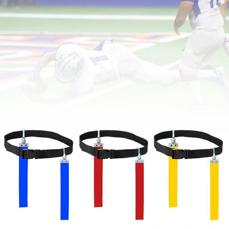 3 Colors Football Tag Belt Adjustable Rugby Flag Tag Waist Strap Silicone Rubber American Football Soccer Match Training Belt