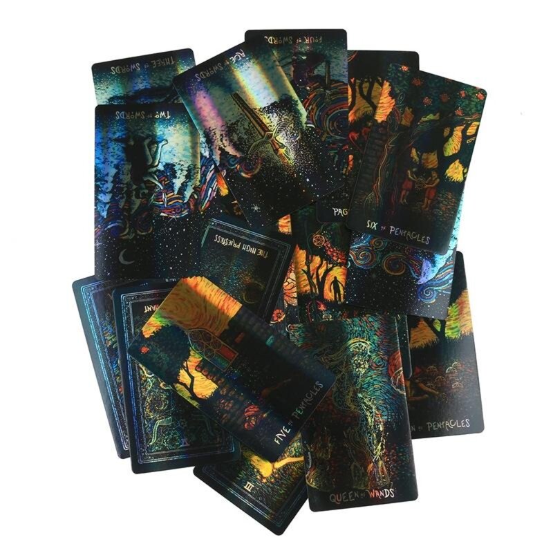 Tarot láser de visión Prisma, 10,3x6cm, 78 tarjetas de piezas
