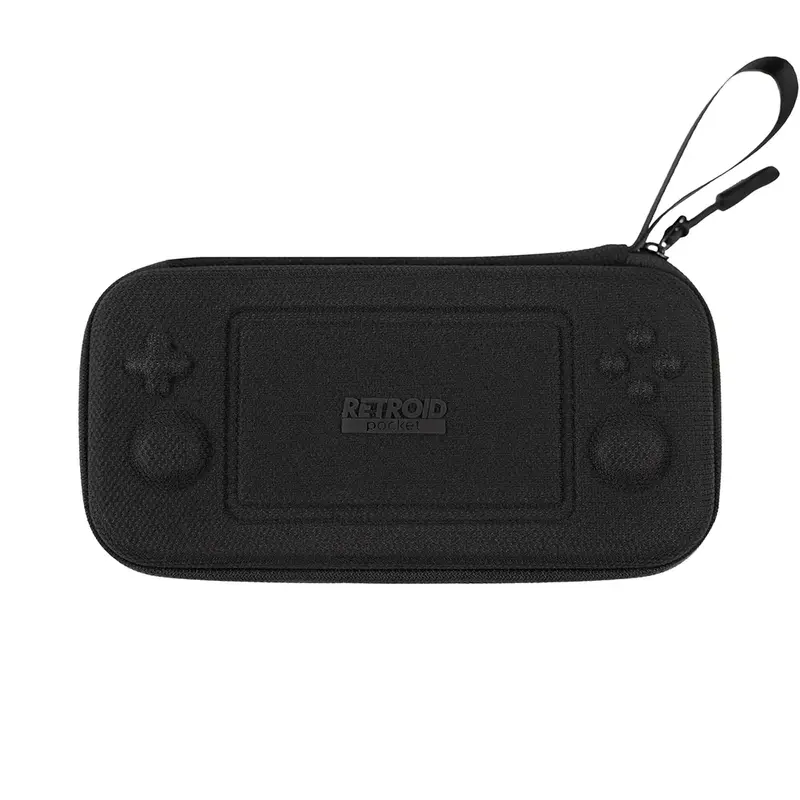 Pegangan transparan hitam dan tas untuk saku Retro 4/4 Pro konsol Game genggam casing bawa konsol Video Game Retro