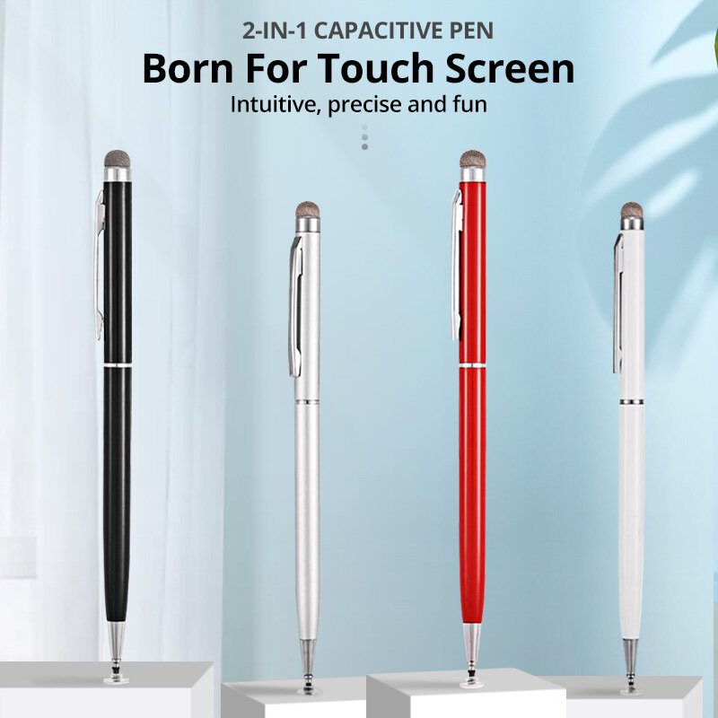 GUUGEI 스마트폰 태블릿용 범용 2 인 1 스타일러스 펜, 두껍고 얇은 드로잉, 정전식 연필, 안드로이드 모바일 스크린 터치 펜
