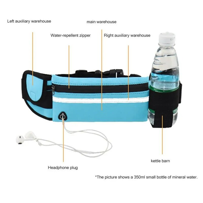 アウトドアスポーツ用ネオプレンベルト、サイクリングやランニング用のポケット付き防水ウエストバッグ