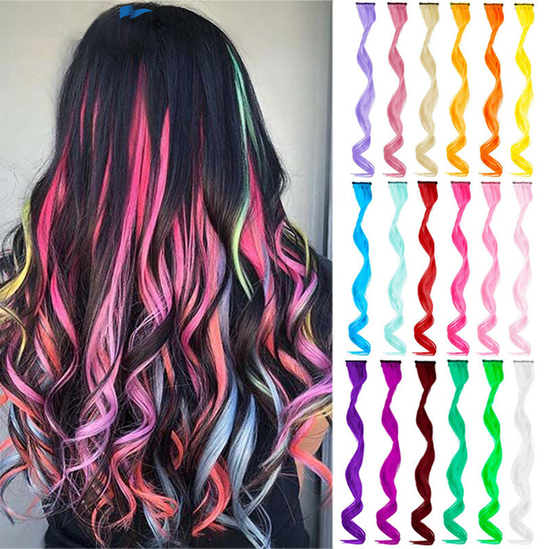 Colored Wave Wig Pieces Synthetic Wig with High Temperature Resistance for Daily Use Fashion Party Halloween Hair Accessories