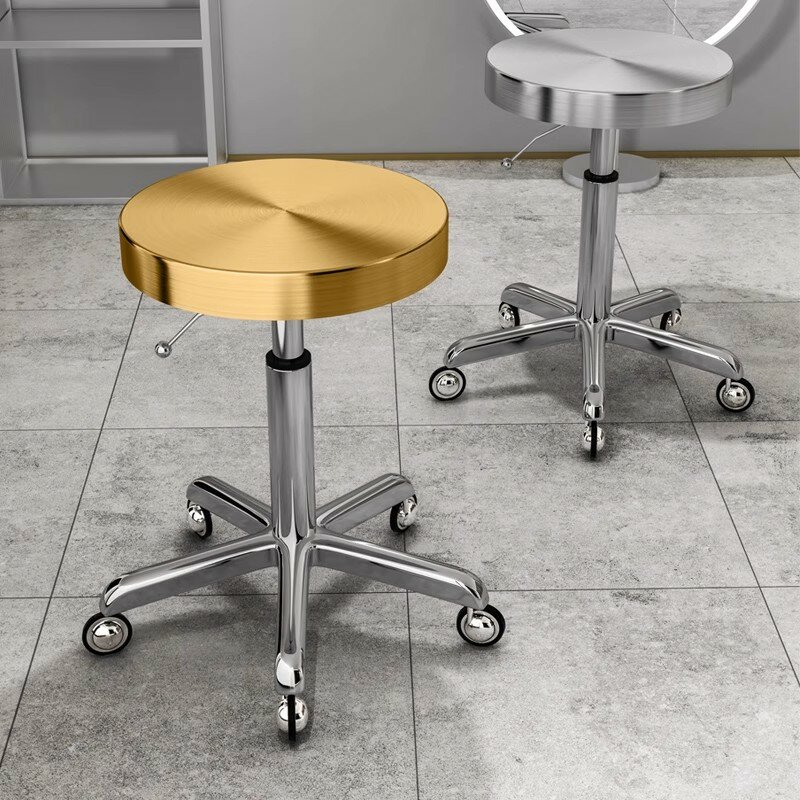 Salon Furniture Hairdressing Round Stool Barber Shop Chairs Tattoo Chair Liftable Work Chair Rotatable Beauty Nail Pulley Chairs