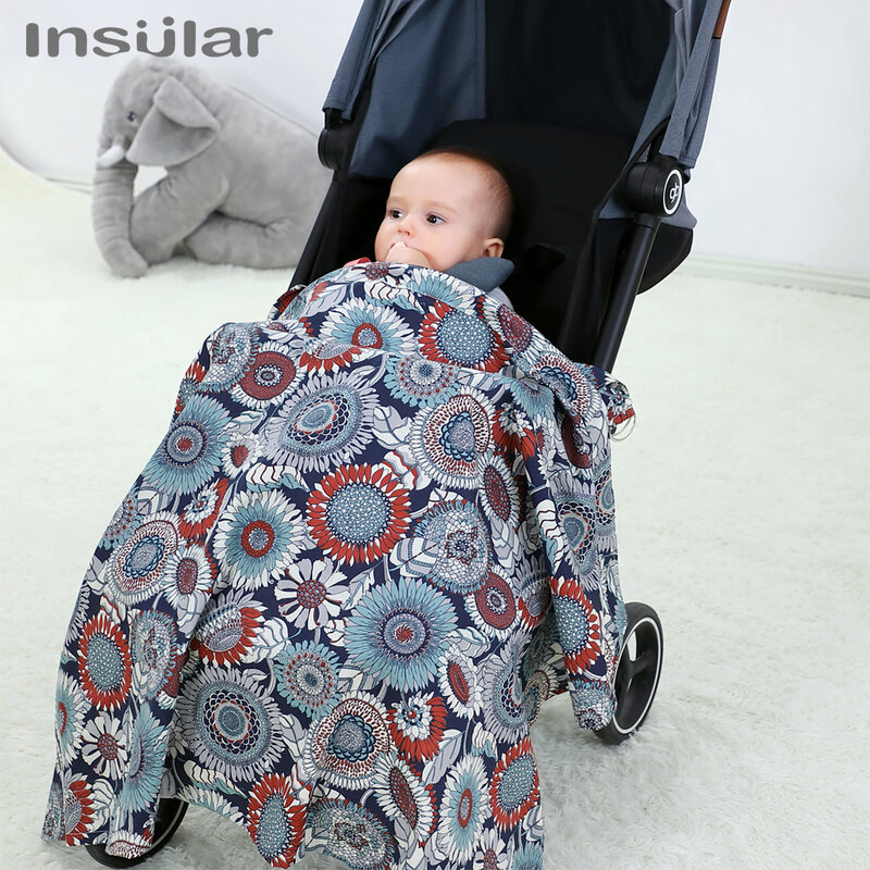 Capa para amamentação de bebê, pano respirável de algodão para amamentação, capa e avental de 70x100cm