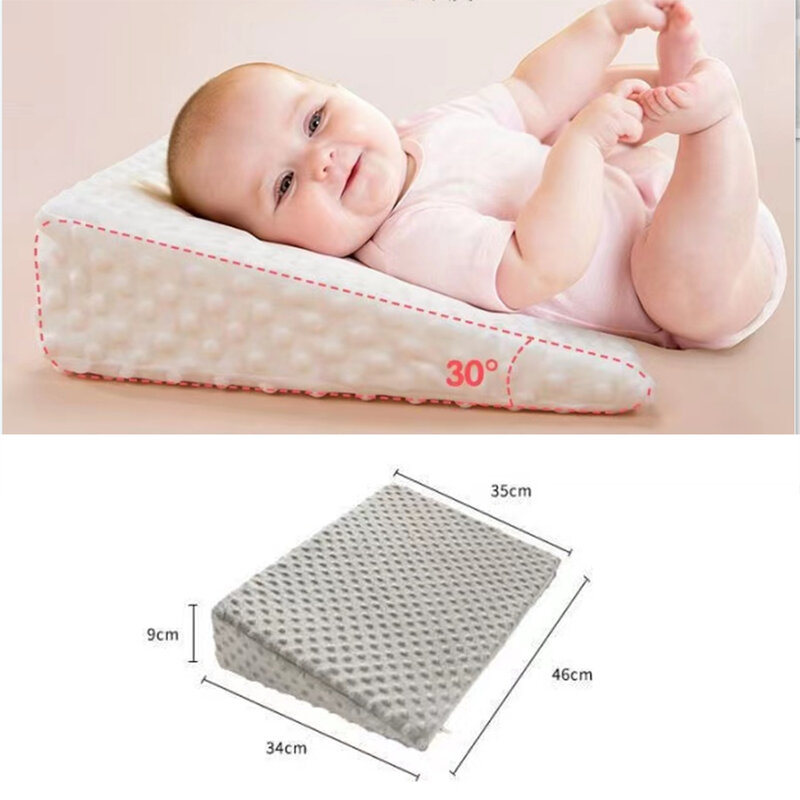 Wedge cama travesseiro com memória espuma top Baby anti vomit slope pillow Sleep well Baby body support anti vomit bed