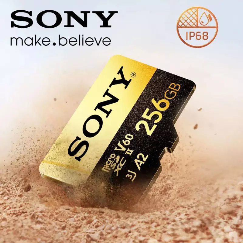 การ์ด Micro SD ของ Sony ความเร็วสูงการ์ดหน่วยความจำ SD 128GB 256GB 32GB 64GB การ์ด microSD A2 U3 TF แฟลชการ์ดสำหรับโทรศัพท์ Xiaomi กล้องคอมพิวเตอร์ตั้งโต๊ะ