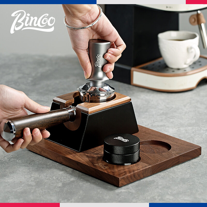 Bincoo Anti-derrapante Base Espresso Knock Box Fit 51-58mm Estação Portafilters Tamper Stand Acessórios De Café Do Vintage