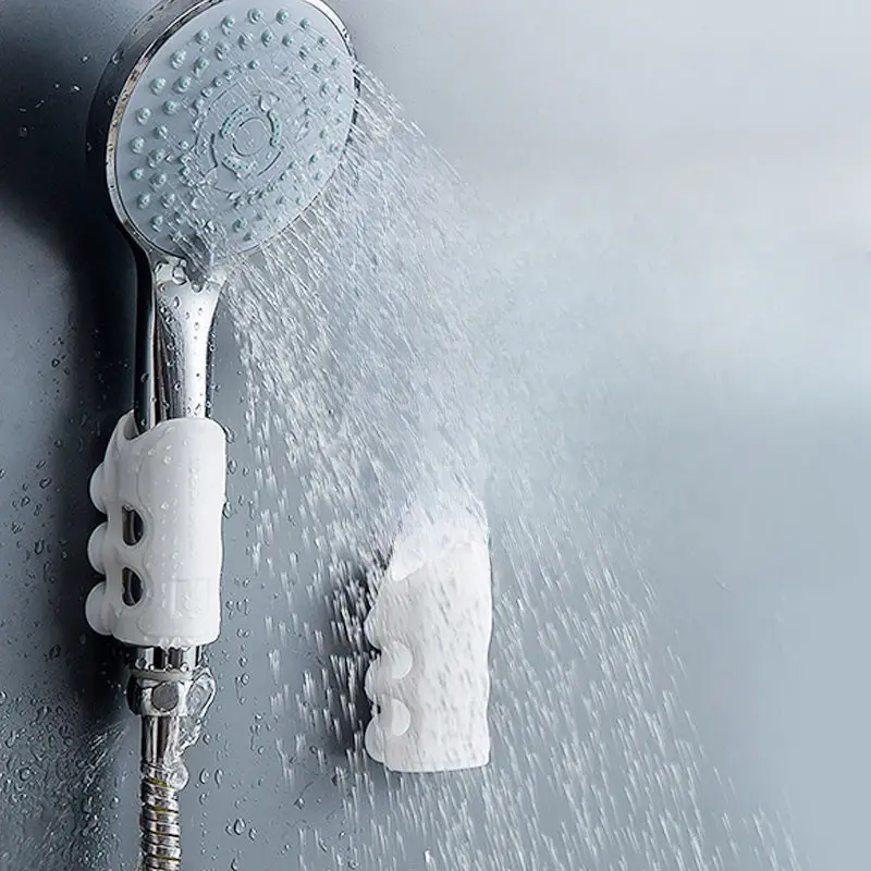 3-kolorowy silikonowy uchwyt na słuchawkę prysznicową Mocne ssanie Wielokrotnego użytku Zdejmowany uchwyt ścienny z przyssawką Uchwyt prysznicowy Uchwyt łazienkowy