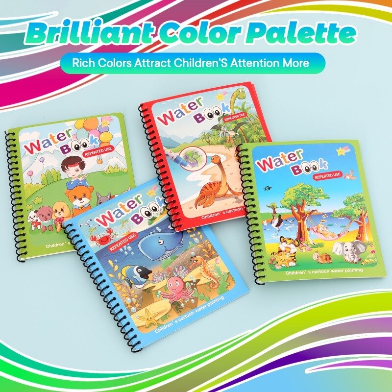 Magiczne książki do rysowania wodą dla dzieci, kolorowanki, zabawki do malowania, Natal, Ano Novo, Presente, Ano Novo