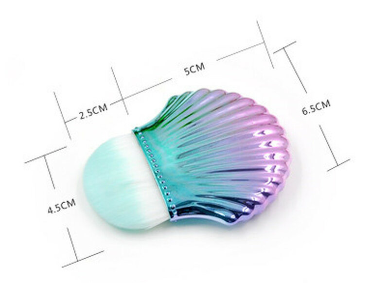 Hot 1Pcs Shell Nail Art Dust Brush Tools File Nail Art Care for Manicure Pedicure Soft Remove Dust Angle Clean Brush