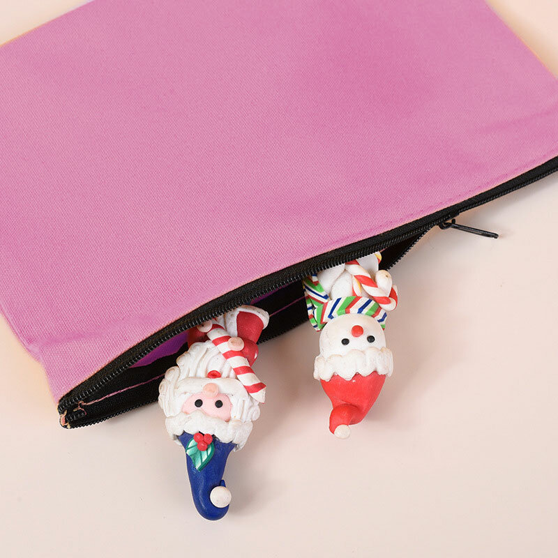 Bolsa de maquillaje colorida de lona para mujer, bolso de mano con cremallera, boca pequeña roja, viaje conveniente y almacenamiento