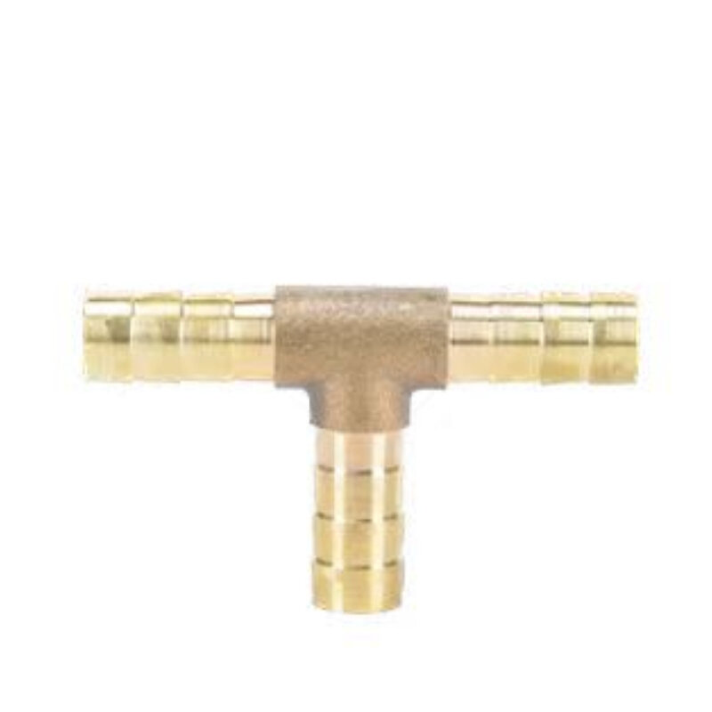 T-Shape Brass Barb Hose Fitting Tee 4mm 6mm 8mm 10mm 12mm 16mm 3 Way Hose Tube Barb Brass Barbed Coupling Connector Adapter