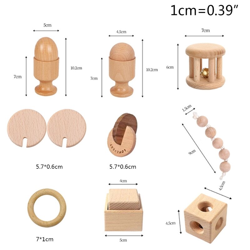 2022 novo recém-nascido brinquedos infantis de madeira objeto encaixe exercício brinquedo de madeira objeto montagem