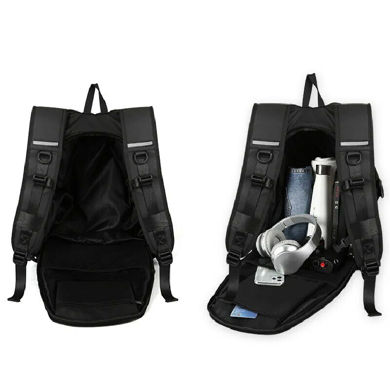 High Quality Waterproof Nylon Cycling Bag Male Fashion Solid Color Moto & Biker Backpack Casual Travel Helmet Storage Rucksack