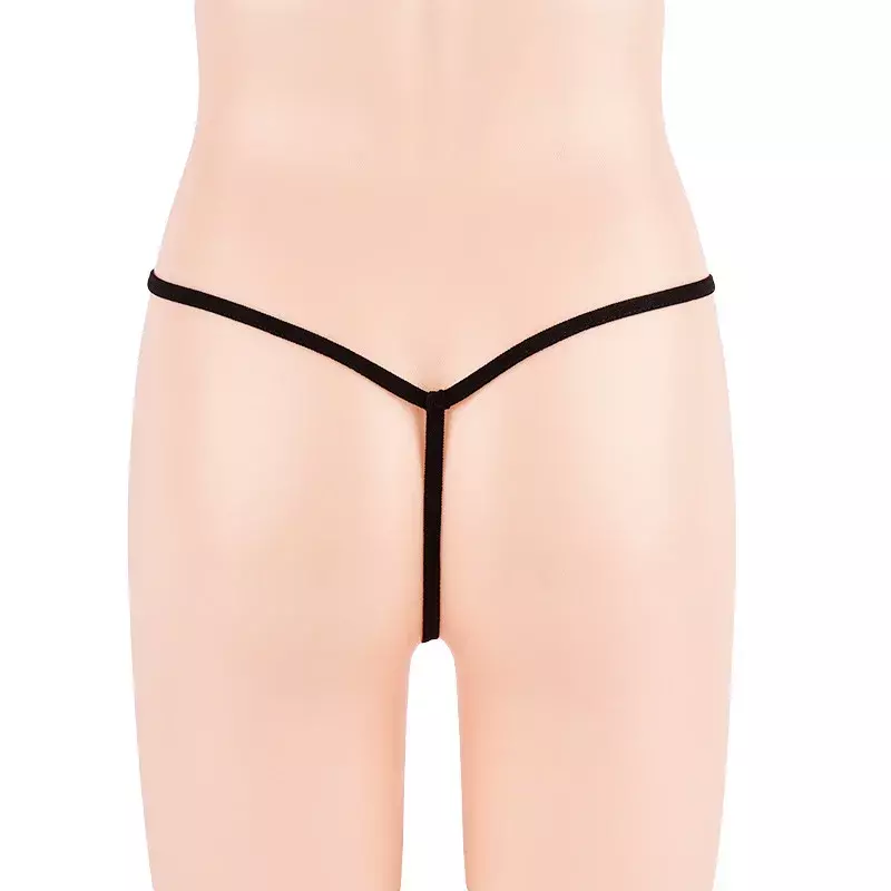 Celana dalam Thong G-String wanita Mini celana dalam seksi Solid Thong pakaian dalam wanita t-back ultra tipis tipis Erotis pinggang rendah