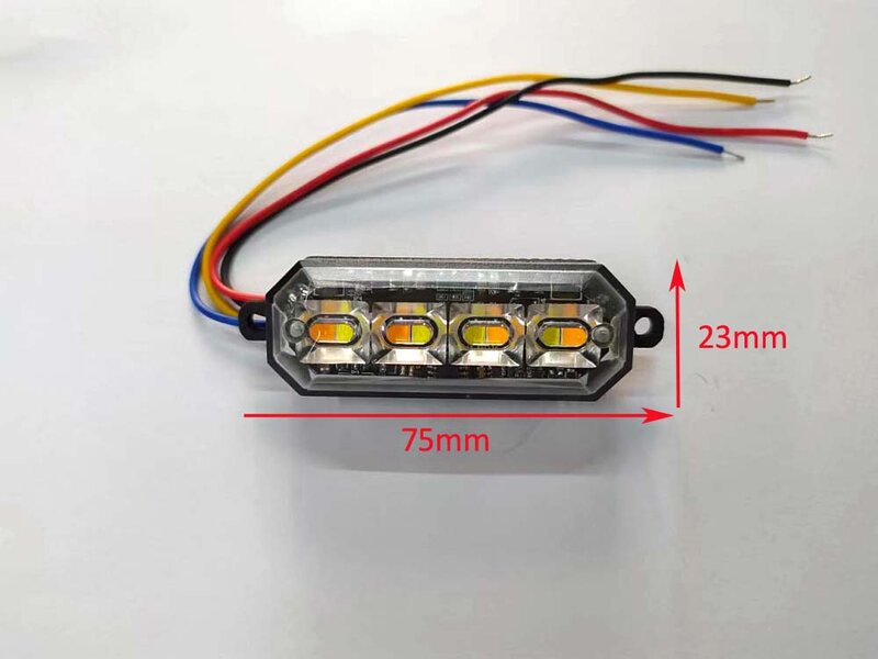 Dual color Car Surface Mounting LED Strobe headlight,8Leds*3W safety emergency light,Grille warning light,flash lamp,waterproof