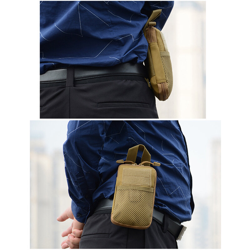 Molle tático pacote bolsa médica militar edc ferramenta saco de náilon esportes ao ar livre caça caminhadas viagem do exército medic telefone cintura saco