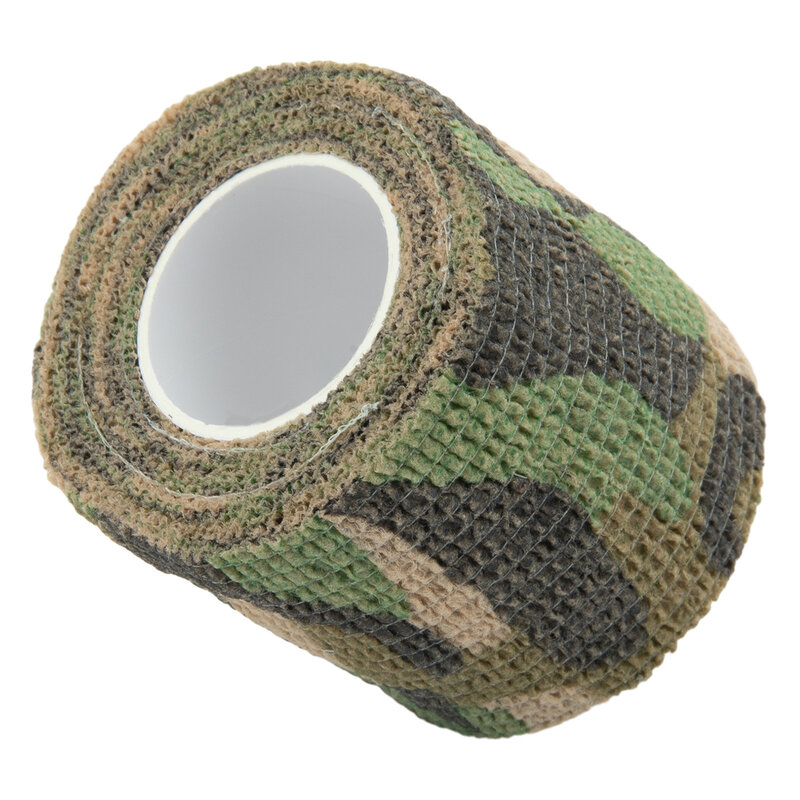 Hand Tool Camo Form Reusable Self Cling Camo Hunting Rifle Provide Insulation Fabric Tape Wrap Polyester Camouflage Equipment
