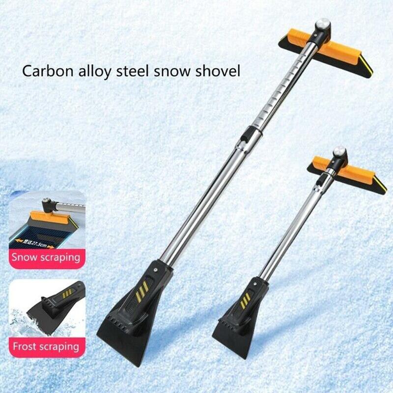 Rimozione della neve regolabile pala da neve strumento estensibile per la pulizia del ghiaccio spazzola per la rimozione della neve senza graffi per auto Suv Rv D1y5