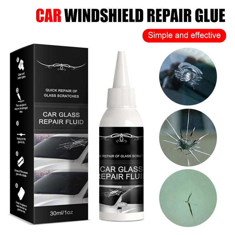 30/50ml Car Windshield Cracked Repair Tool Car Window Phone Screen Repair Kit Glass Curing Glue Auto Glass Scratch Crack Restore