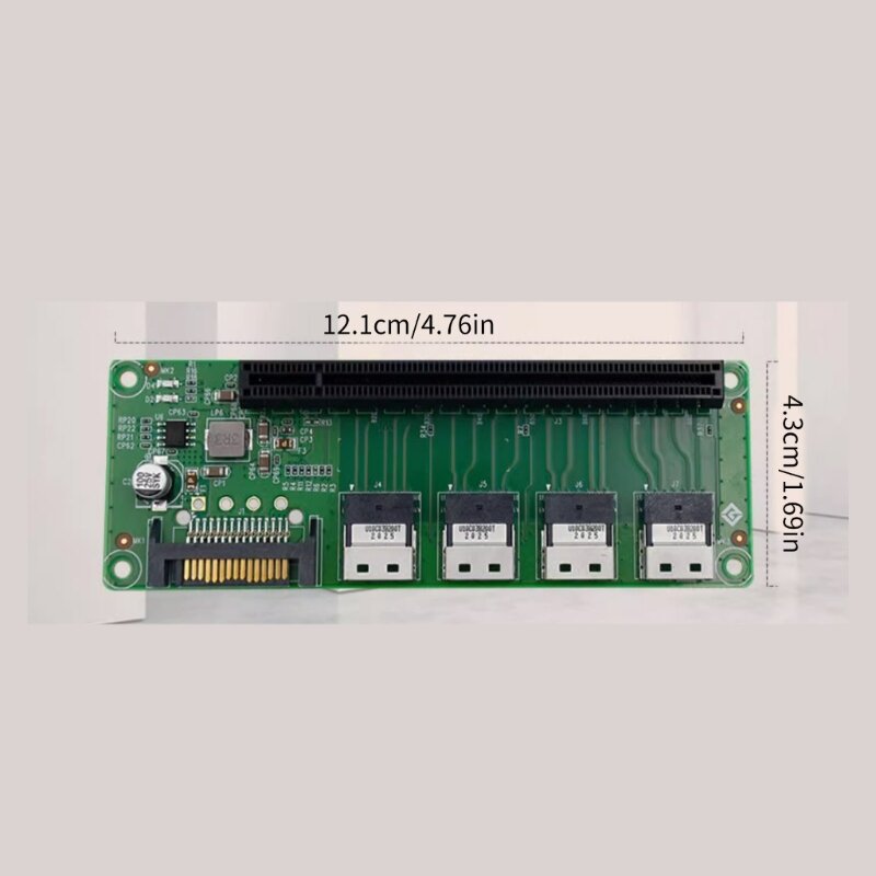 F3KE PCIe X16 на 4 порта SlimSAS-8654 15-контактный SFF-8654 на карту расширения слотов PCIe x16