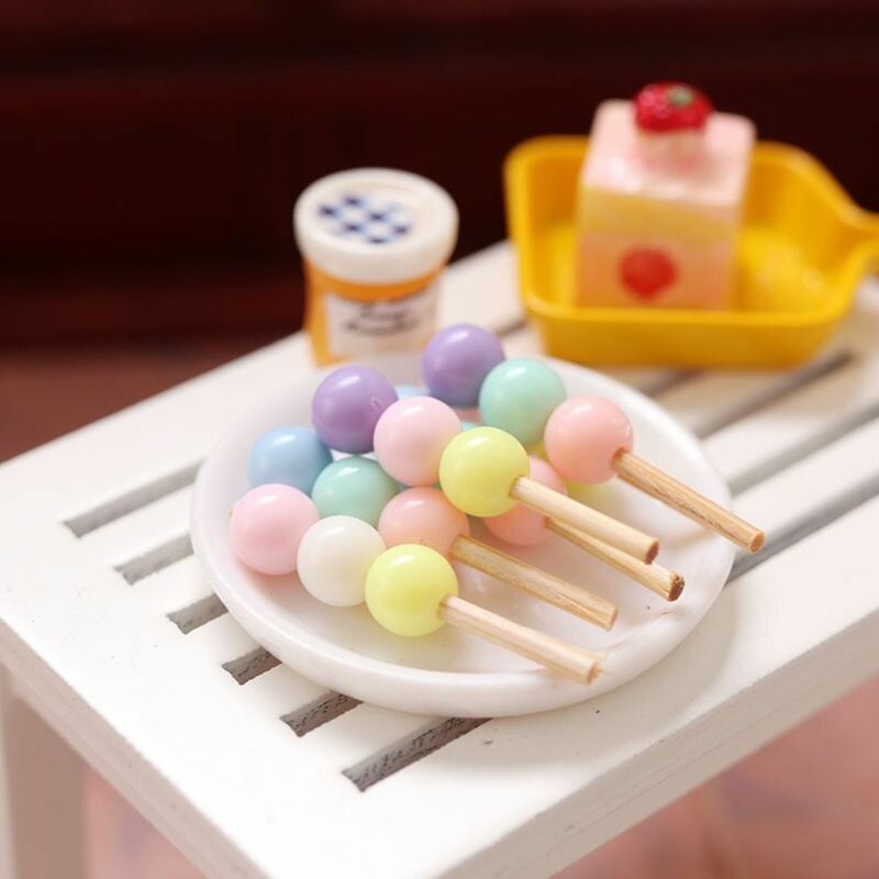 Pretend Play Simulation Wagashi Model Simulation Food Mini Artificial Lollipop Cooking Toys Fake Simulation Tanghulu Toy Girls