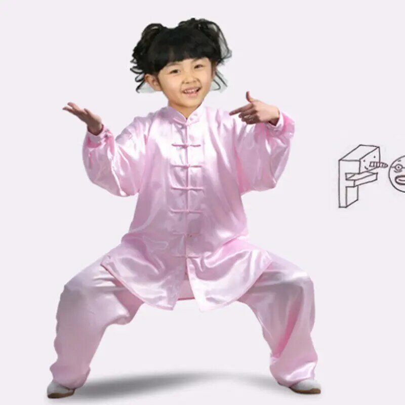 Fonoun conjunto de ropa de Tai Chi para niños, transpirable, cómodo, FN0800