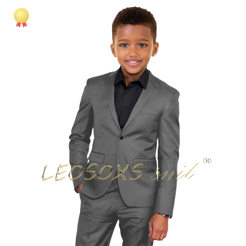 Boy's 3-piece classic suit dress (jacket, vest and trousers) children's birthday wedding party custom formal wear