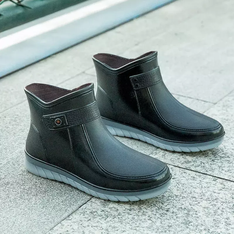 Womens Rain Boots Waterproof Spring/customized Autumn Female Low Barrel Slip-on Fashion Non-slip Soft Sole Ladies Shoesr Hw18