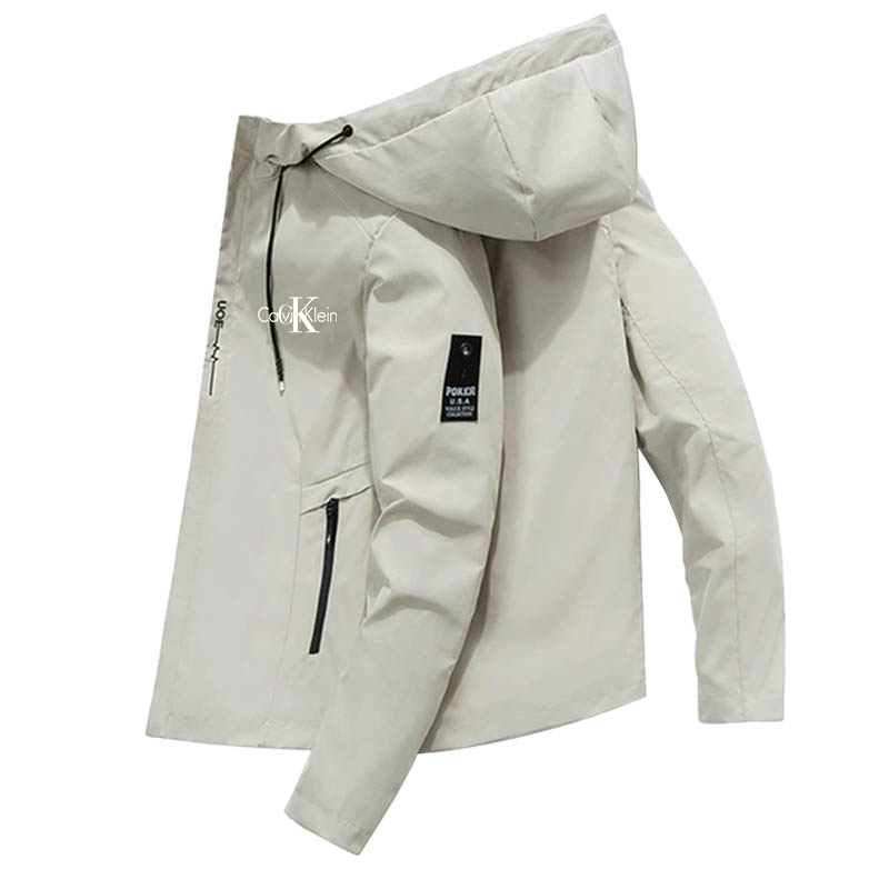 Мужская куртка с капюшоном Новинка весна-осень 2023 брендовая мужская ветровка модная повседневная куртка с капюшоном на молнии мужская приталенная куртка