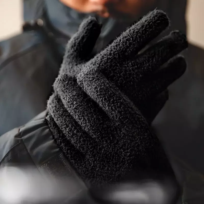 Maden-guantes Retro de dedo completo para hombre y mujer, guantes cálidos de terciopelo de visón dorado para pantalla táctil de otoño e invierno