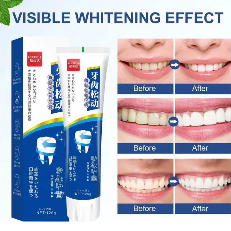 Pasta de dientes reparadora de cavidades, pasta de dientes blanqueadora para eliminar la placa, eliminar el mal aliento, proteger rápidamente las encías, 120g