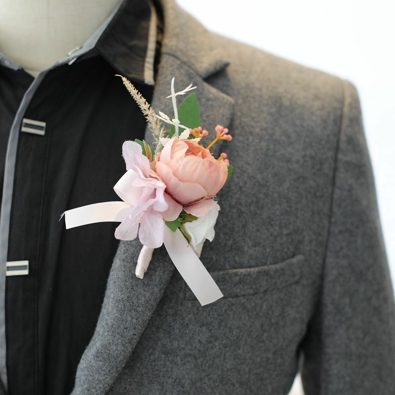 Wedding Groom Boutonnieres Flower Corsage Bridal Brooch Bridesmaid Jewelry Men Shirt Pin Party Prom Accessories Supplies