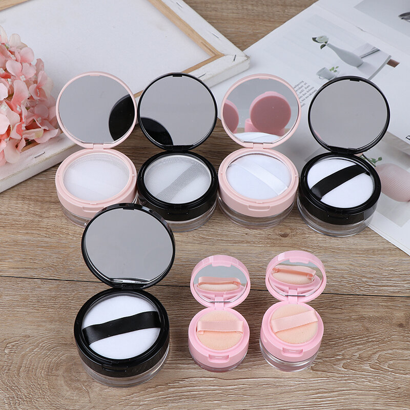 4 Stijl Lege Cosmetische Sifter Losse Pot Container Puff Box Met Spiegel Make-Up Container Case