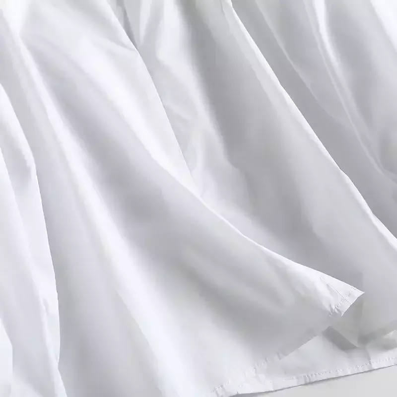 Pulôver feminino de manga comprida com decote em O, versão solta, blusas plissadas, brincalhão casual, retrô, moda chique, 2023