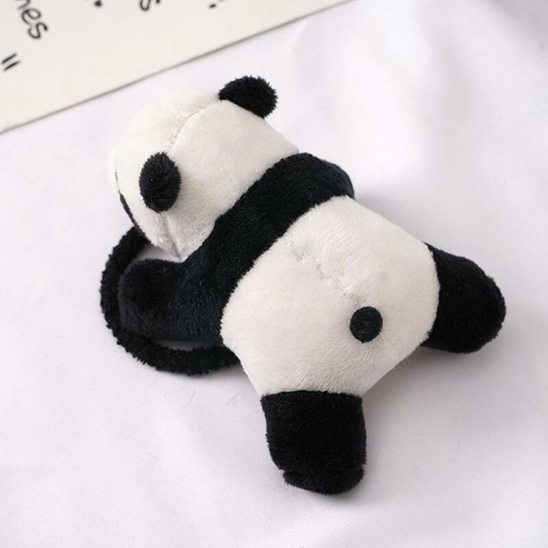 Panda Serie puszyste pluszowe Panda opaska do włosów laleczka miś klipsy broszka dla dziewczynek chłopcy para nakrycia głowy